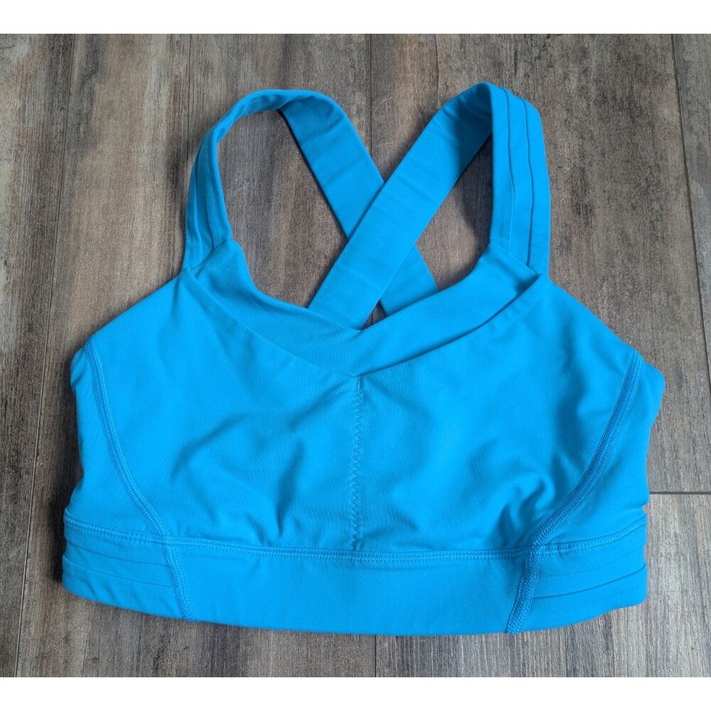 Lululemon Rack Pack Bra Kayak Blue Women's Size 4 Style Number LW2CCGS Sports
